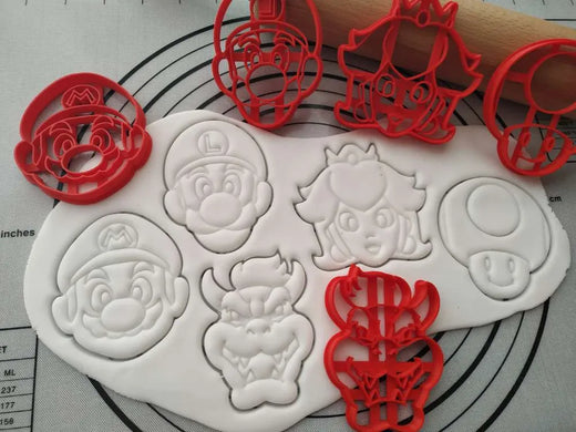 Set Moldes Cortadores De Galletas Mario