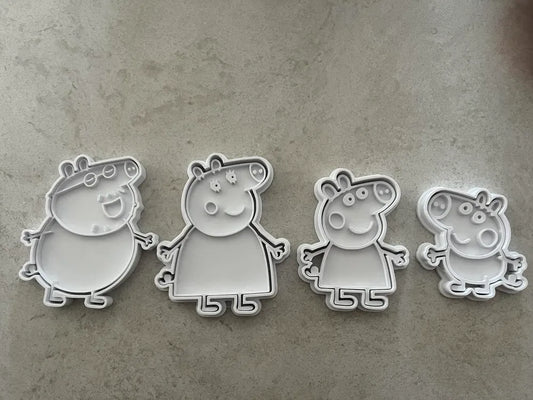 Molde Cortador Galletas Familia Pepa Pig